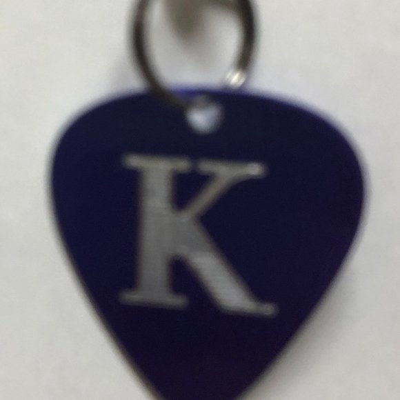 Two-Sided Diamond Etched Monogrammed Purple Guitar Picks by Guitar Pick Geek - Picture 9 of 11